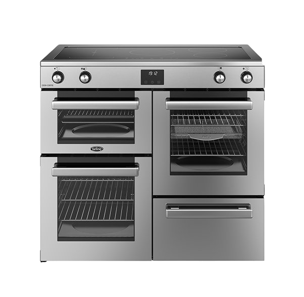 Belling Cookcentre 100Ei Range Stainless Steel & Black 5 Zones Induction