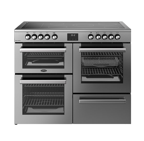 Belling Cookcentre 110E Range Stainless Steel & Black 5 Zones Ceramic