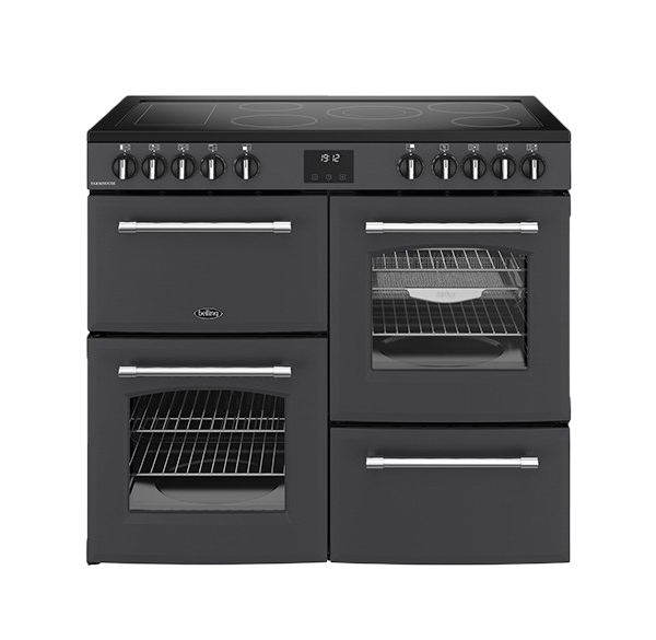 Belling Farmhouse 100E Range Anthracite, Cream & Black 5 Zones Ceramic