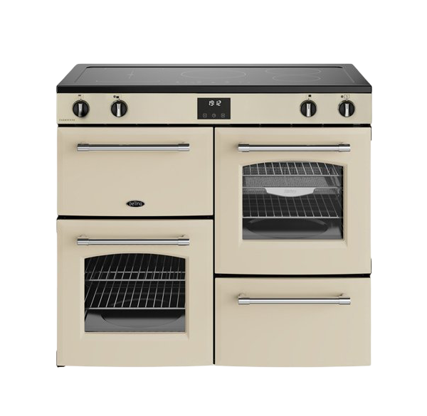 Belling Farmhouse 100Ei Range Cream, Anthracite & Black 5 Zones Induction