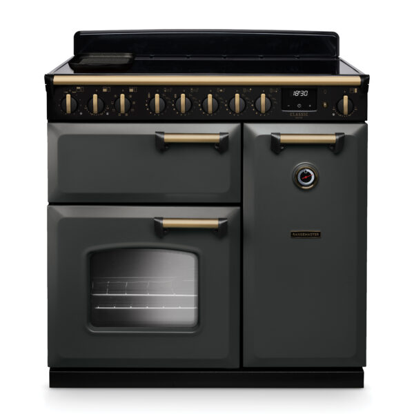 Rangemaster Classic Deluxe 90 Induction Various Colours with Antique Brass Trim