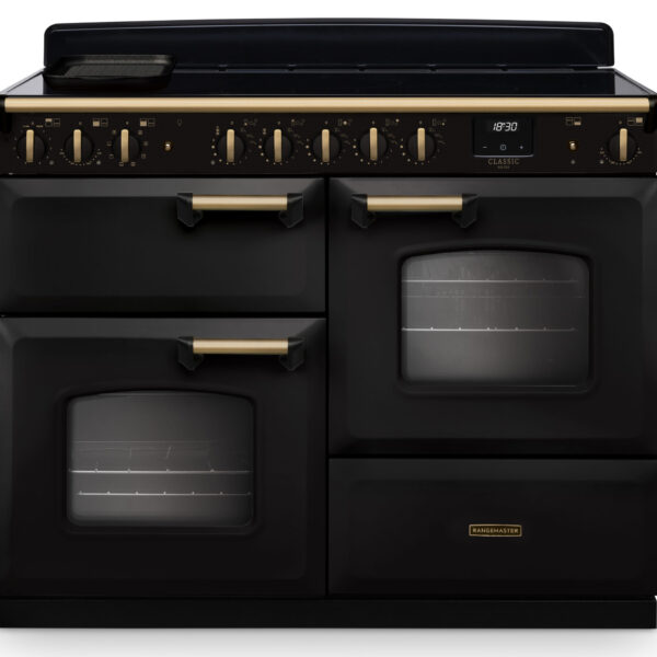Rangemaster Classic Deluxe 110 Induction Various Colours with Antique Brass Trim